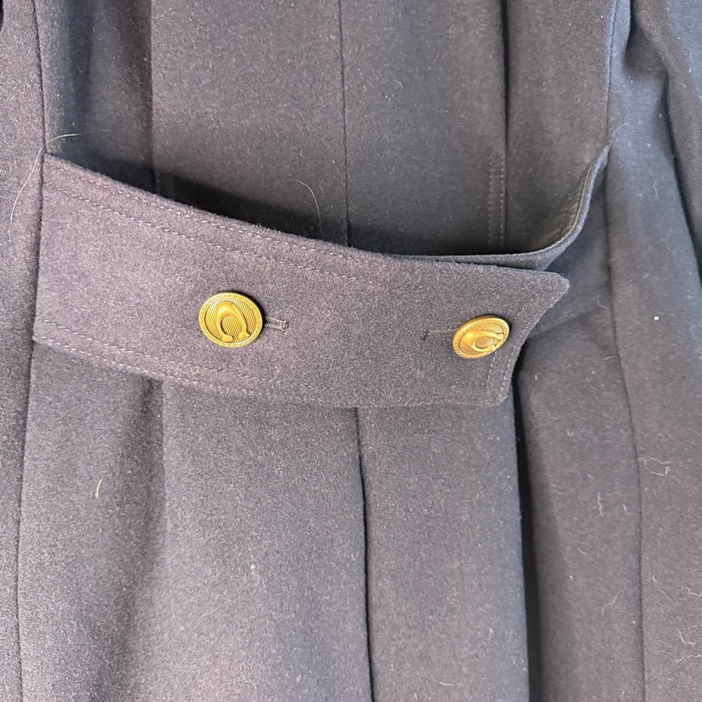 Coach 1941 Naval Officer Pea Coat Navy Blue Wool Size XS - Picture 7 of 10